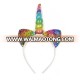 Artificial Horn Unicorn Baby Fancy Hairbands witn glittering sequins  for baby girls