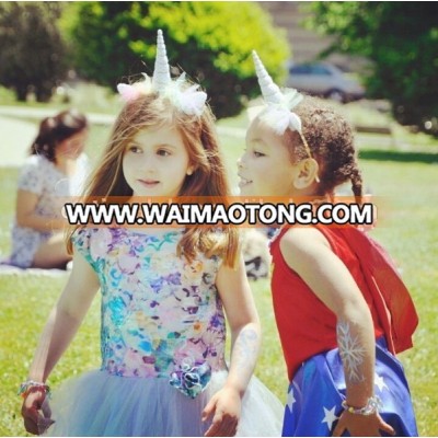 New arrival pretty festival hair clips kids headbands wholesale unicorn headband